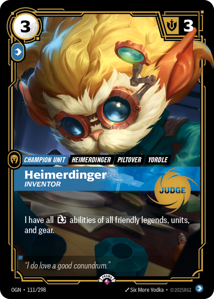 karta Heimerdinger Judge promo