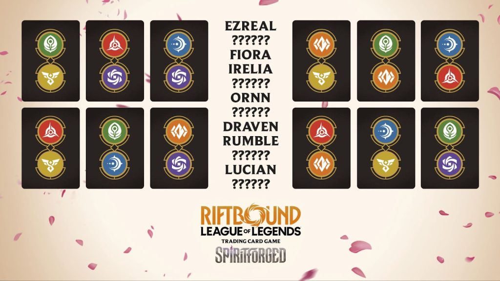 Wszystkie kombinacje kolorystyczne legend z dodatku Spiritforged